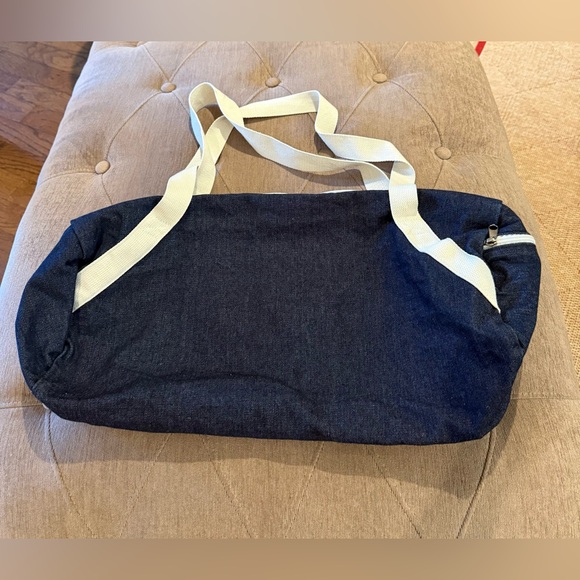 Meet Me At the Barre Denim Unisex Gym Duffel Bag - Picture 3 of 13